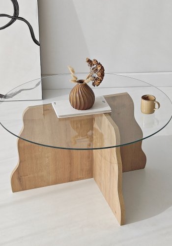 NORDV�RK Fj�ril - Safir Ek, Transparent Soffbord