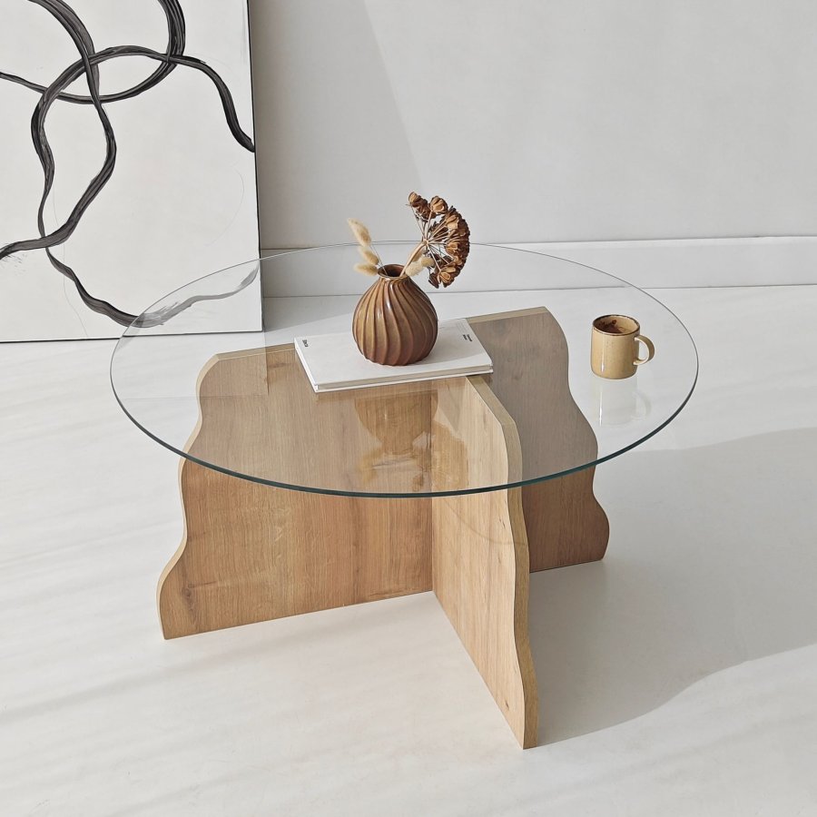 NORDV�RK Fj�ril - Safir Ek, Transparent Soffbord