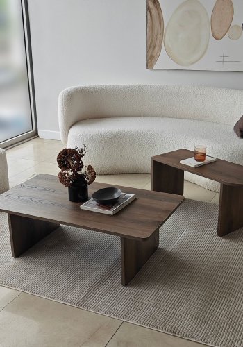 NORDV�RK Paris - salongbordsett i bronse, valn�tt