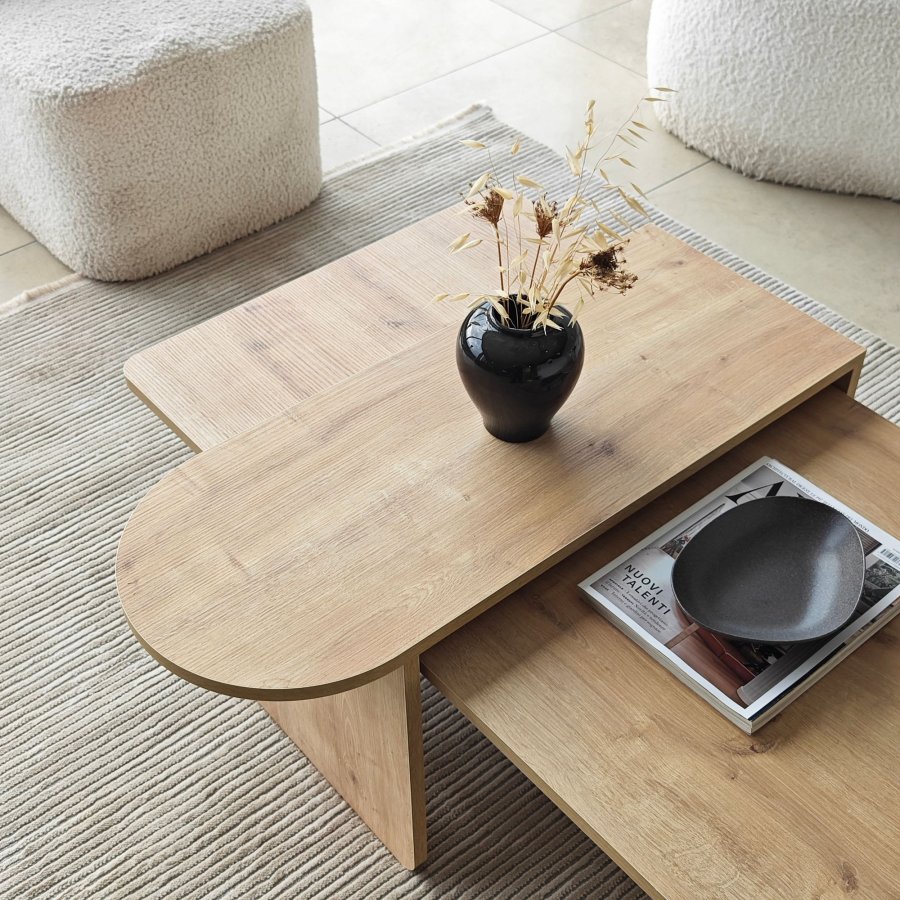 NORDV�RK Paris - Bronse, safir eik salongbordsett