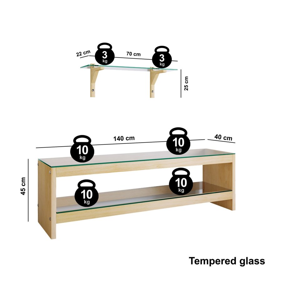 NORDVRK TV302 TV-enhet, eik