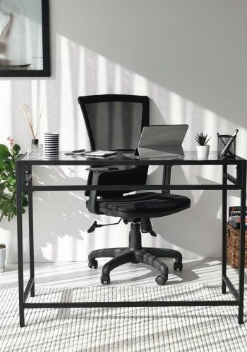 NORDVRK Nettverksstudiebord, svart Smoke