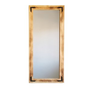 NORDVÄRK 50110 vgspejl, rektangulr - spejlglas og valnddefarvet fyrretr (50x110)