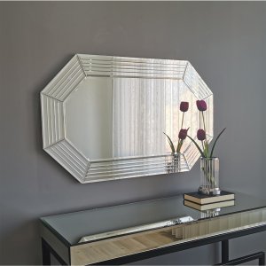 NORDVÄRK A310 vgspejl, ottekantet - spejlglas og slv MDF (100x60)