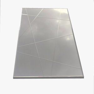 NORDVÄRK A331 vgspejl, rektangulr - spejlglas, slv og MDF (62x130)