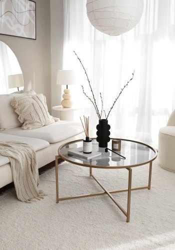 NORDVRK Gull salongbord, gull Smoke