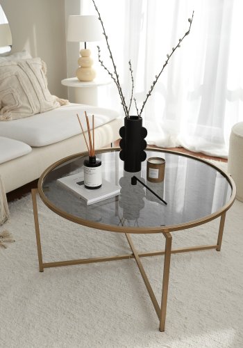 NORDVRK Gull salongbord, gull Smoke