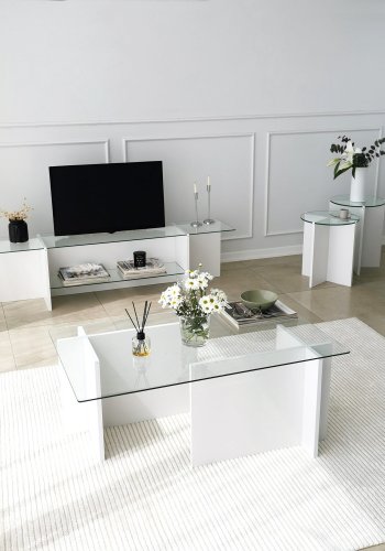 NORDVRK Hekkebord for liljer (2 stk), hvit