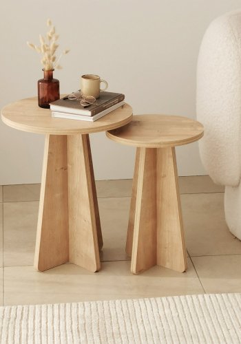 NORDVRK Svampbord (2 stk), safir eik