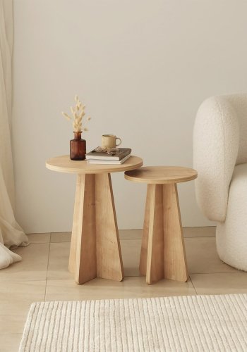 NORDVRK Svampbord (2 stk), safir eik