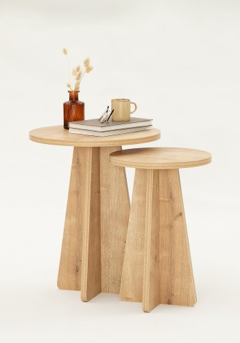 NORDVRK Svampbord (2 stk), safir eik