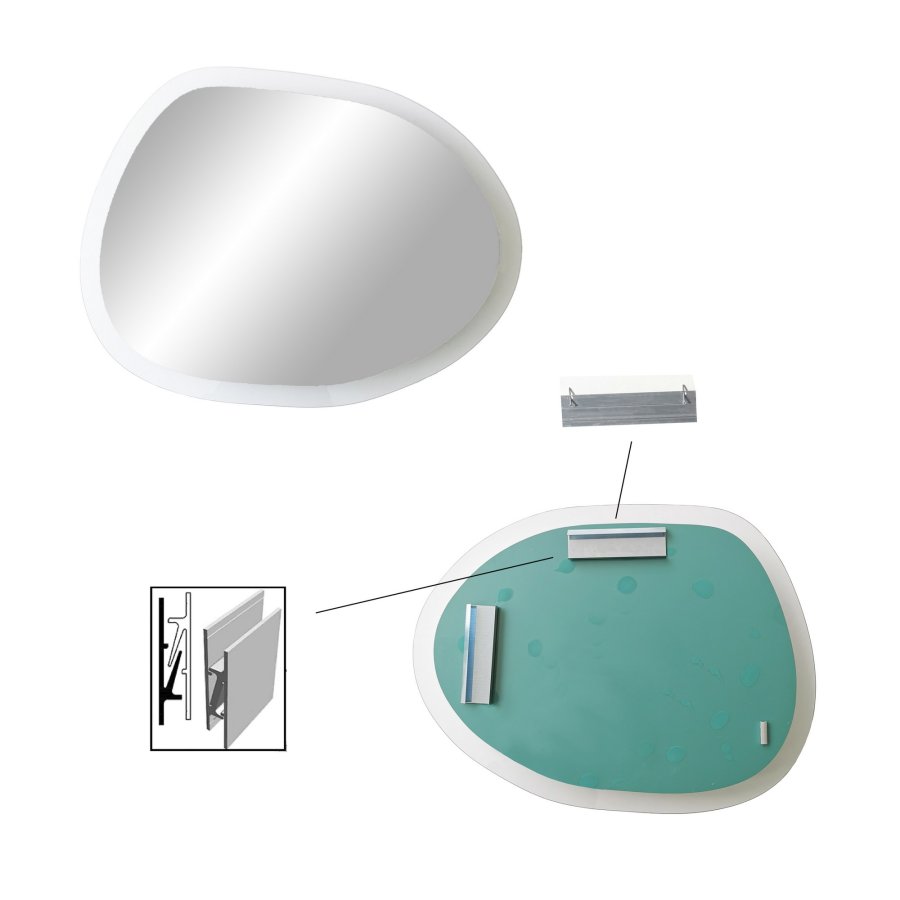 NORDVÄRK Aqua speil, gjennomsiktig