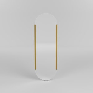 NORDVÄRK Caprice vgspejl, oval - spejlglas og guld metal (150x50)