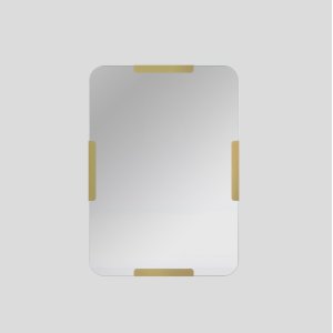 NORDVÄRK Pera vgspejl, rektangulr - spejlglas og guld metal (70x50)