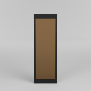 NORDVÄRK Basic vgspejl, rektangulr - bronze spejlglas og sort hardboard (120x40)