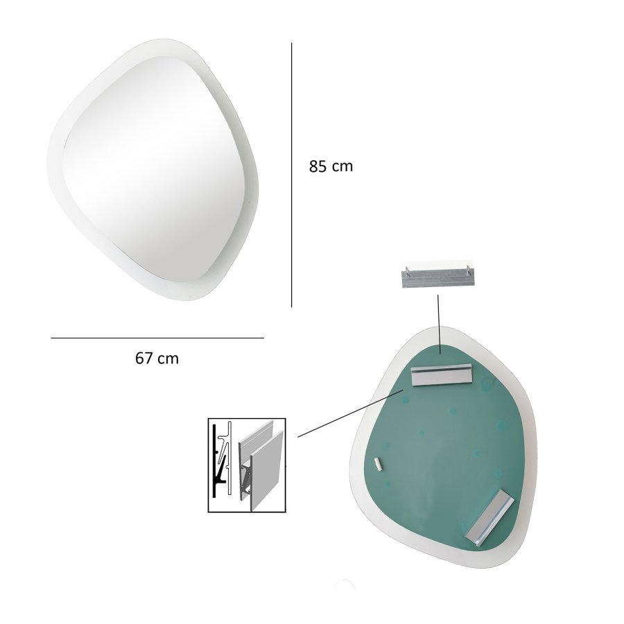 NORDVÄRK Aqua speil, gjennomsiktig