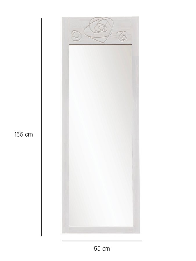 NORDVÄRK Roses Cheval Speil, Hvit