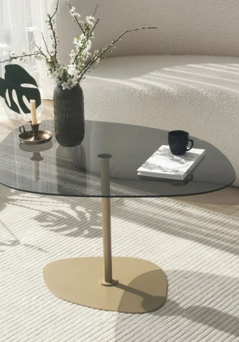 NORDVÄRK Soho salongbord, mrk grtt gull