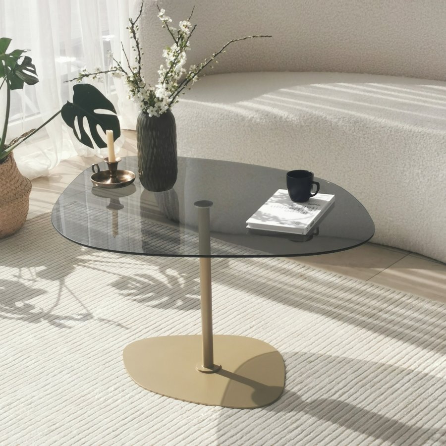 NORDVÄRK Soho salongbord, mrk grtt gull