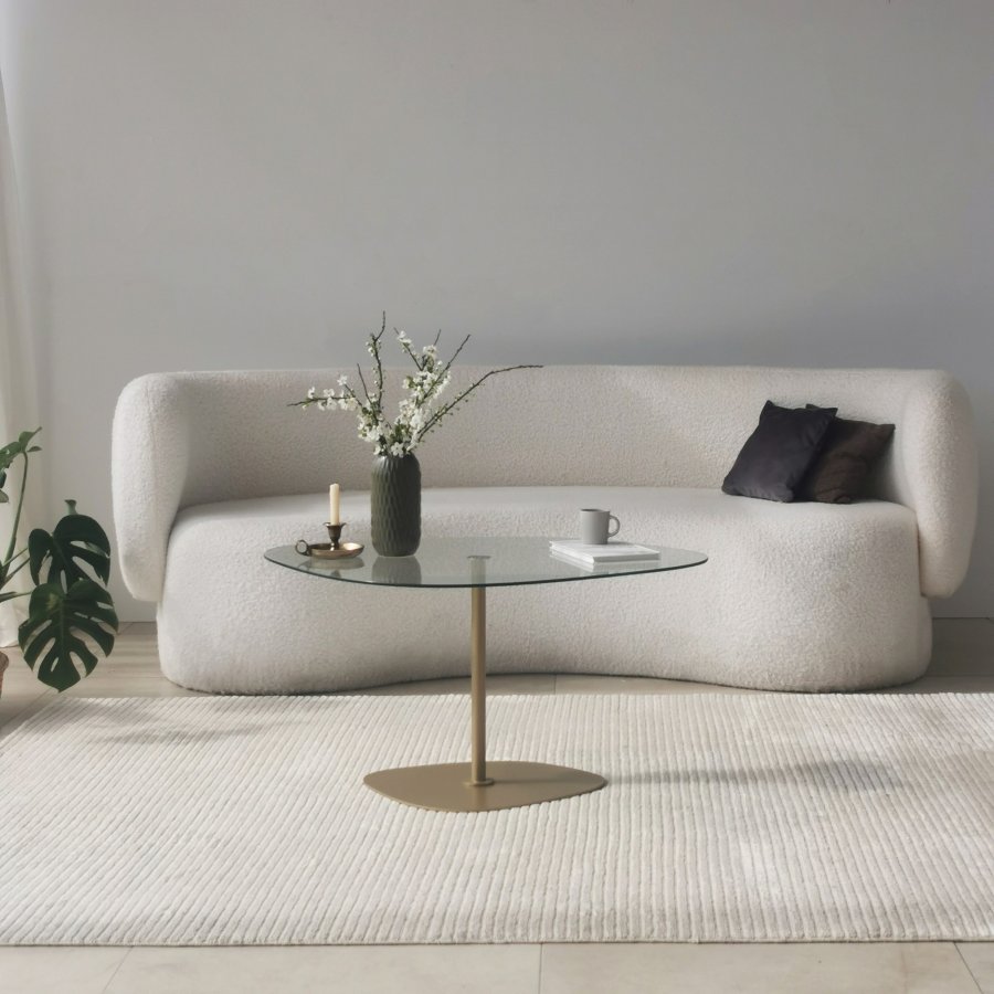 NORDVÄRK Soho salongbord, gjennomsiktig Gull