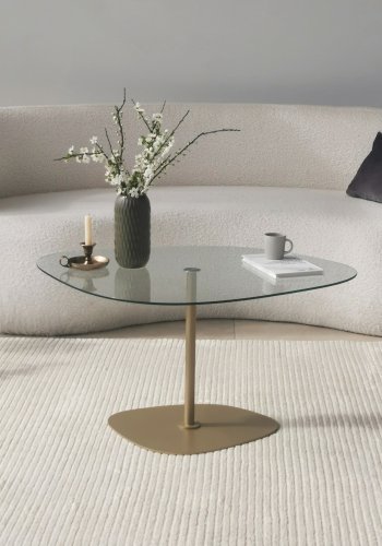 NORDVÄRK Soho salongbord, gjennomsiktig Gull