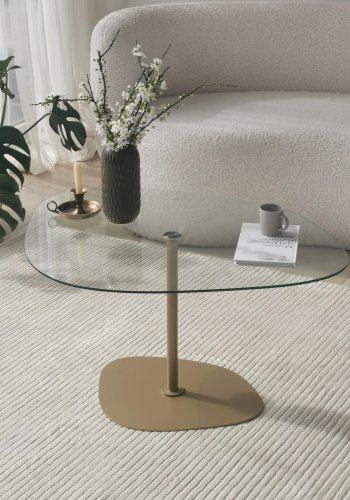 NORDVÄRK Soho salongbord, gjennomsiktig Gull