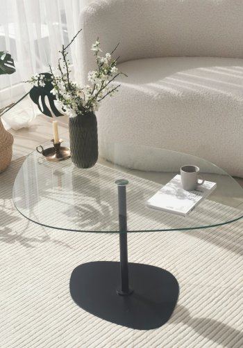 NORDVÄRK Soho salongbord, transparent Svart