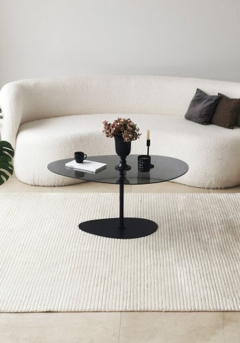 NORDVÄRK Porto salongbord, mrkegr Svart