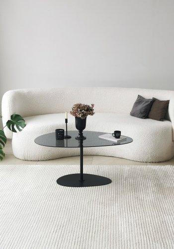 NORDVÄRK Porto salongbord, mrkegr Svart