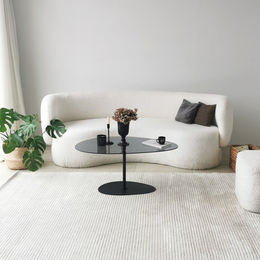 NORDVÄRK Porto salongbord, mrkegr Svart