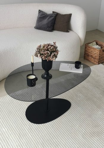 NORDVÄRK Porto salongbord, mrkegr Svart