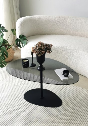 NORDVÄRK Porto salongbord, mrkegr Svart