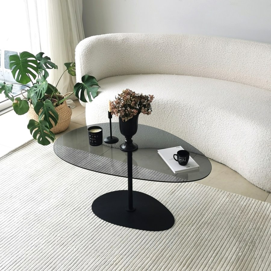 NORDVÄRK Porto salongbord, mrkegr Svart