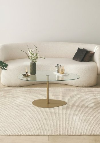 NORDVÄRK Porto salongbord, gjennomsiktig Gull