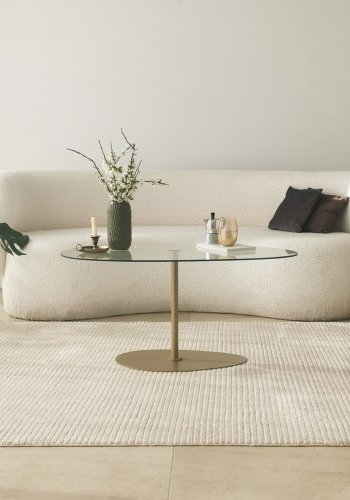 NORDVÄRK Porto salongbord, gjennomsiktig Gull