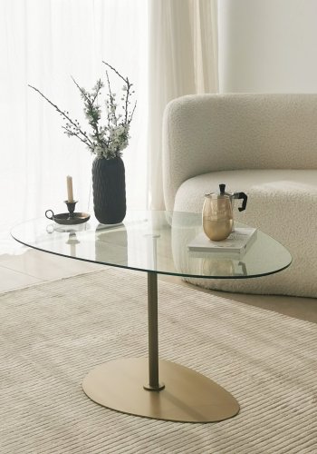 NORDVÄRK Porto salongbord, gjennomsiktig Gull