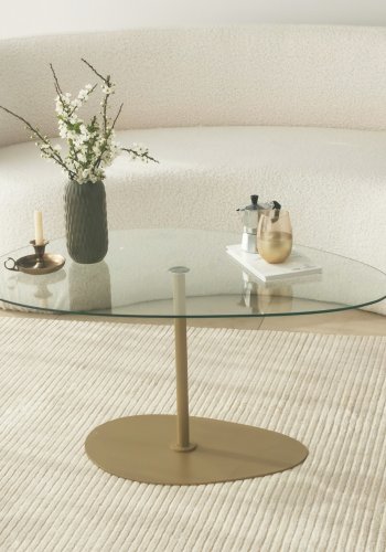 NORDVÄRK Porto salongbord, gjennomsiktig Gull