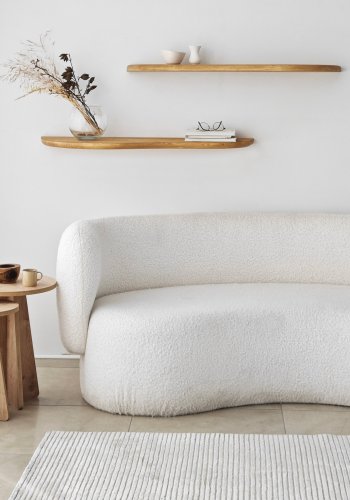 NORDVÄRK Wavy vghylde i massivt tr (st med 2)