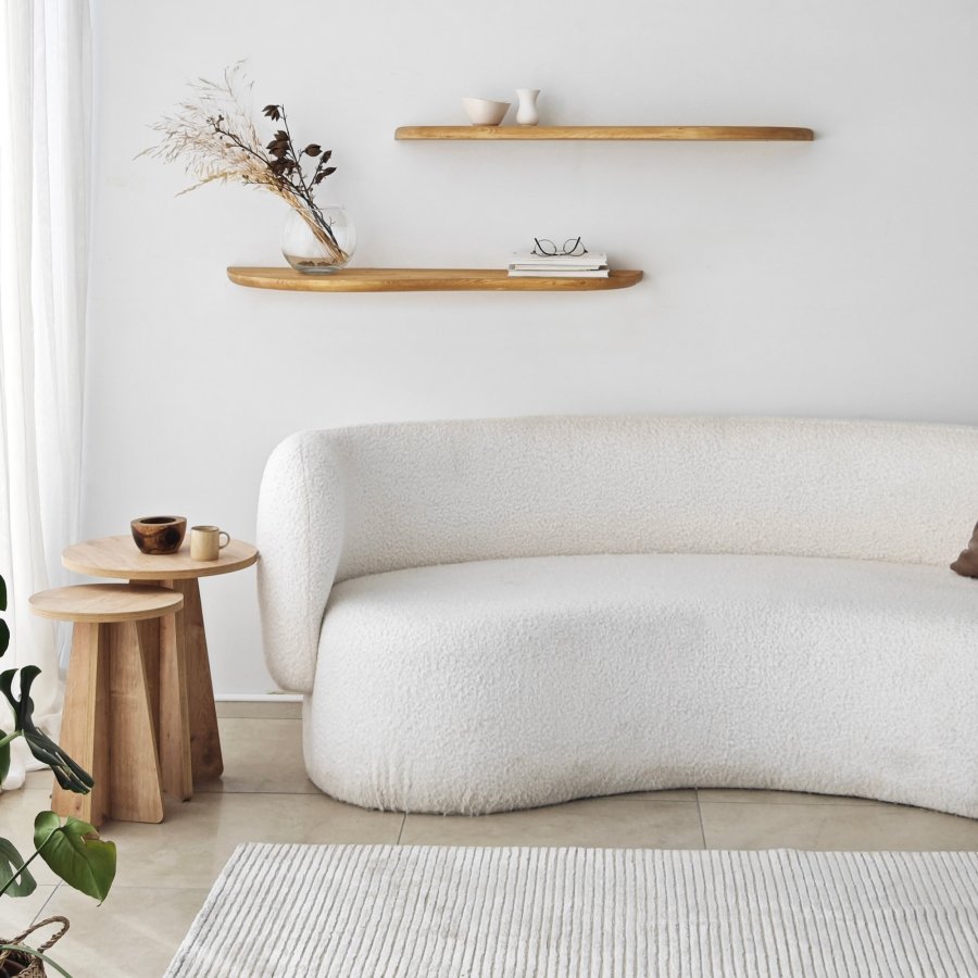 NORDVÄRK Wavy vghylde i massivt tr (st med 2)