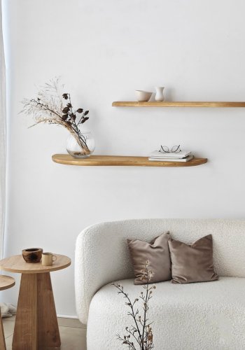 NORDVÄRK Wavy vghylde i massivt tr (st med 2)