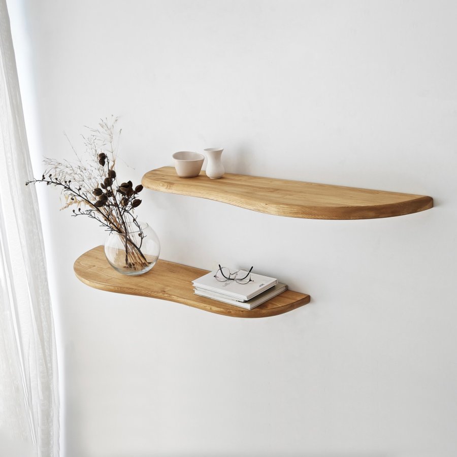 NORDVÄRK Wavy vghylde i massivt tr (st med 2)