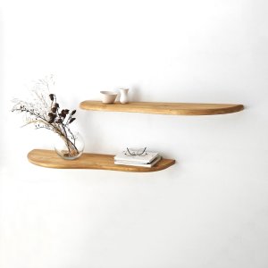 NORDVRK Wavy vghylde i massivt tr (st med 2)