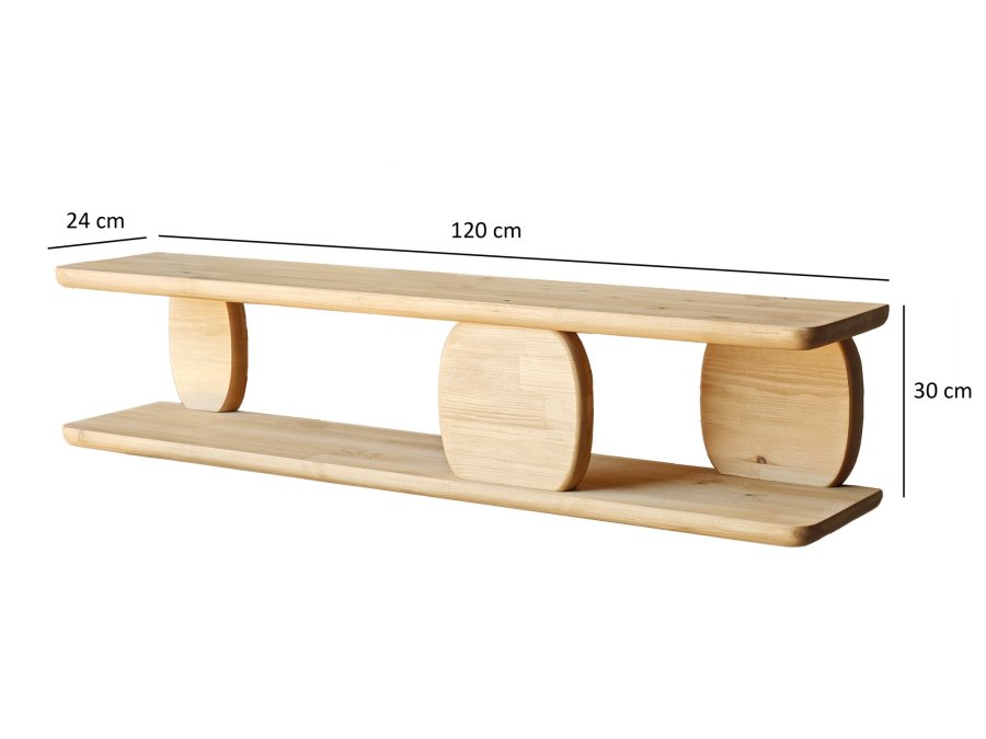 NORDVÄRK Modena vegghylle - naturlig eik