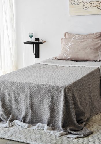 NORDVÄRK Reve vegghylle - antrasittgrtt tre og sort metall