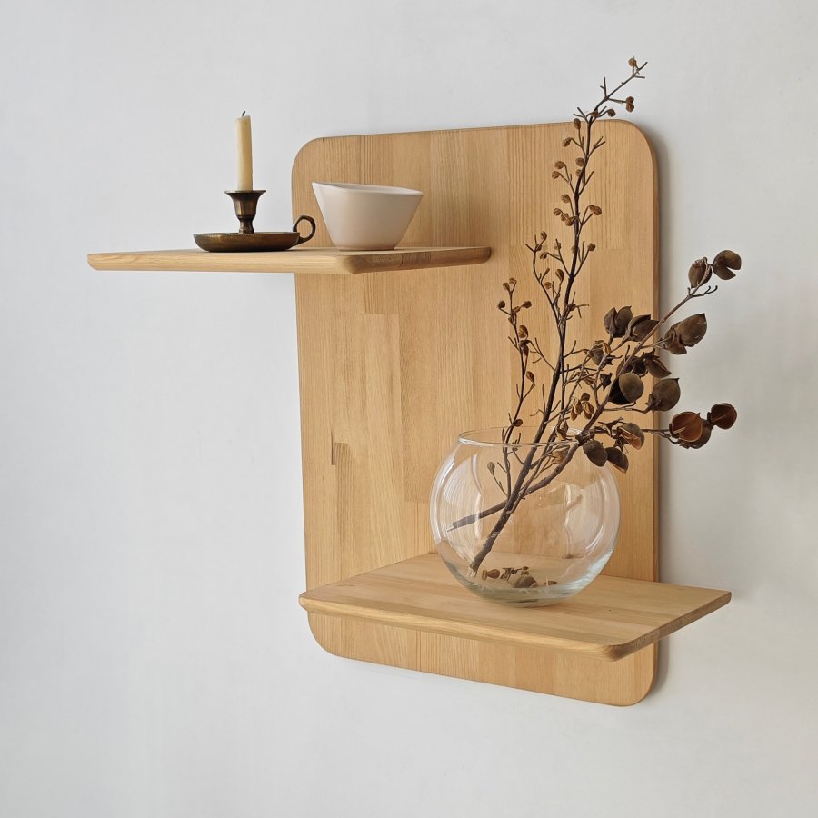 NORDVÄRK Matilda vegghylle - naturlig eik