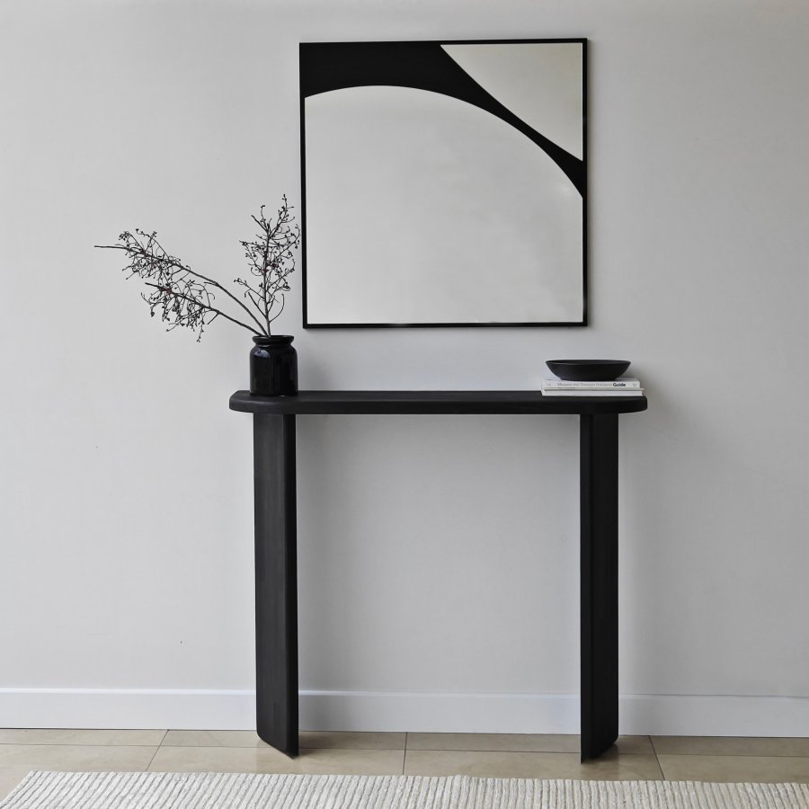 NORDVÄRK Abstrakt speil, svart