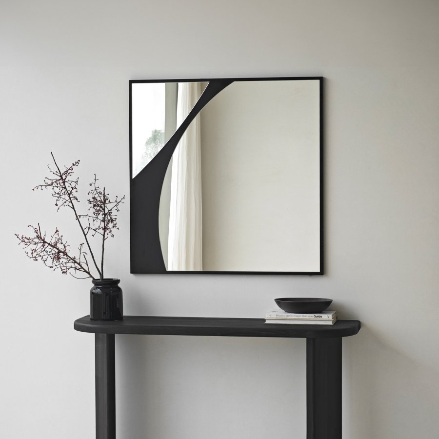 NORDVÄRK Abstrakt speil, svart