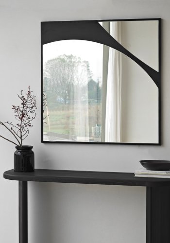 NORDVÄRK Abstrakt speil, svart