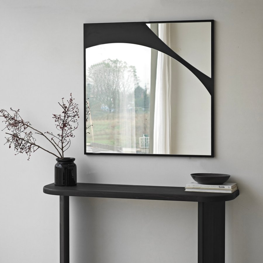 NORDVÄRK Abstrakt speil, svart
