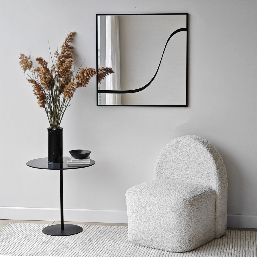 NORDVÄRK Abstrakt speil, svart